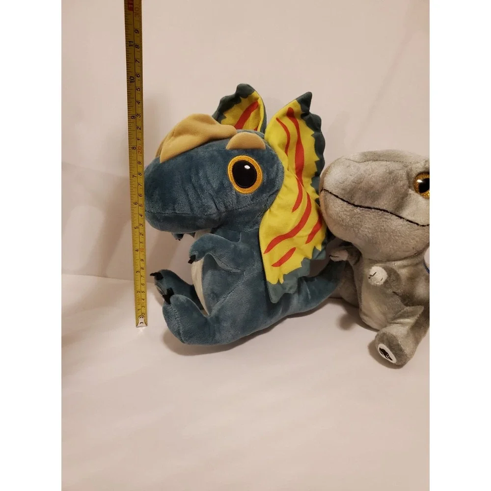 Jurassic‎ Park World Plush Dinosaur Dilophosaurus 2022 Dominion And Velociraptor